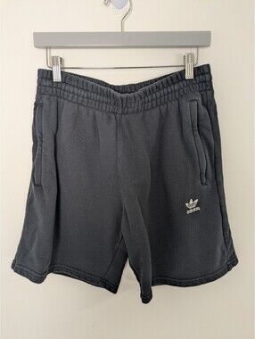 Adidas Originals Trefoil Embroidered Fleece Sweat Shorts Black Men's Size Medium